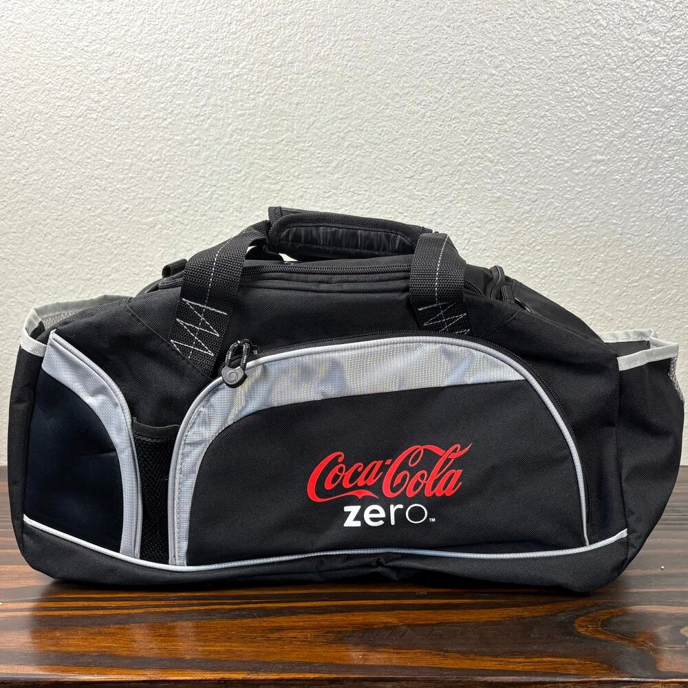 Coke Zero Medium Sized Black Red Logo Zipper Pocket NCAA Final Four Duffel Bag